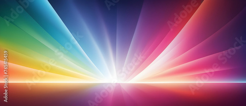 Glittering prism light gradient background, light enters from the left and right. Abstract background illustration. photo