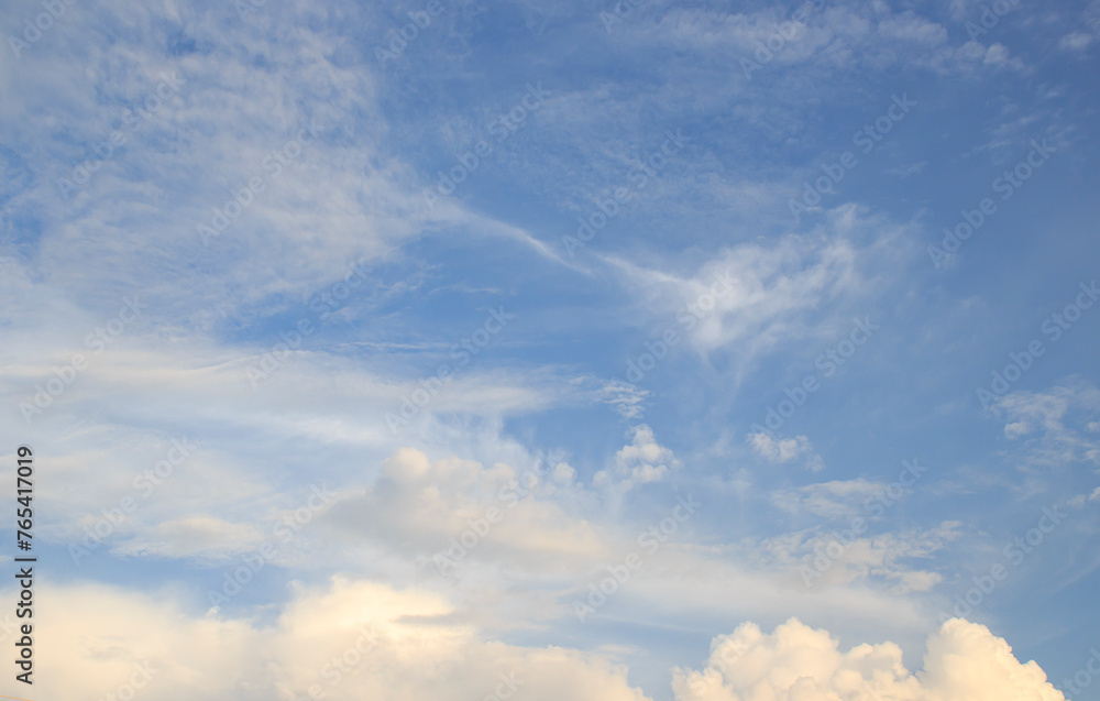 Fototapeta premium White clouds with blue sky background