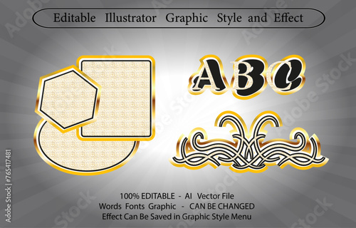 Editable Illustrator Graphic Styles and Effects photo