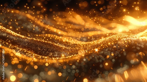 Golden tendrils weave through a symphony of light.