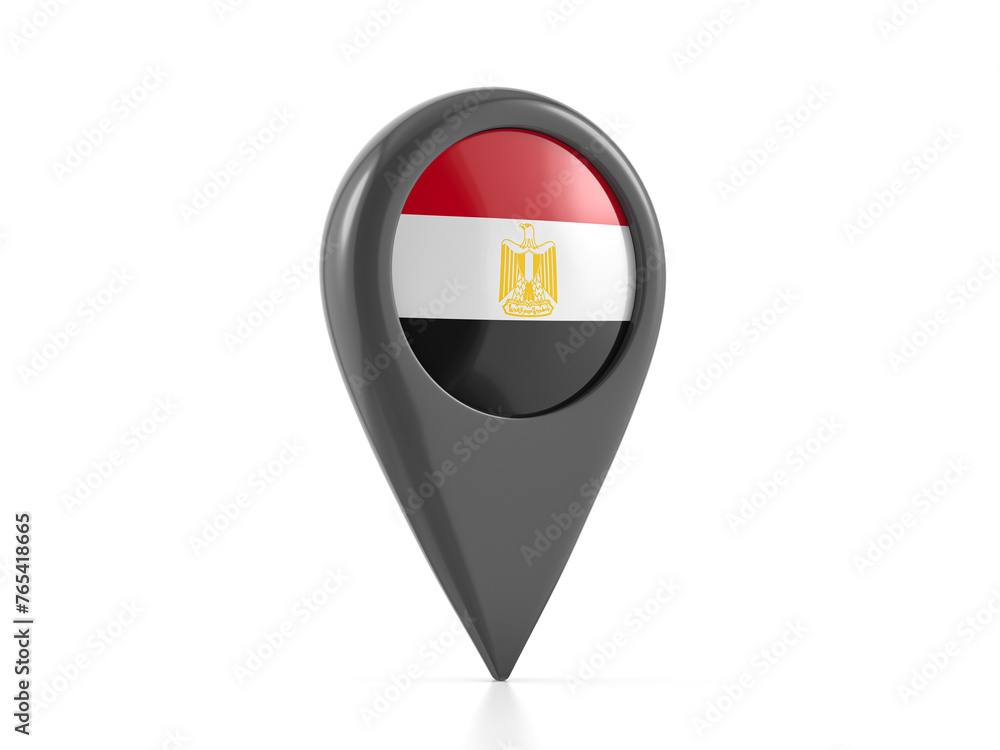 Map marker with Egypt flag