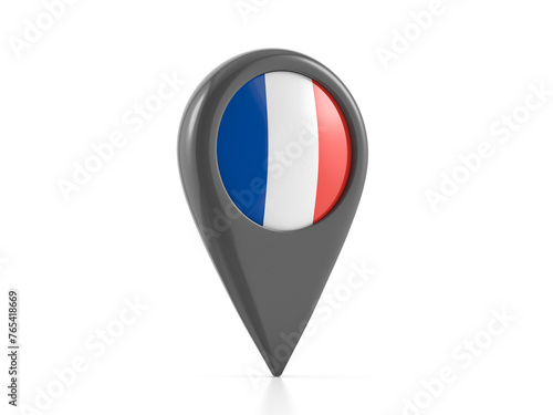 Free Download Map marker with France flag - GFXLoad