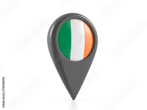 Free Download Map marker with Ireland flag - GFXLoad