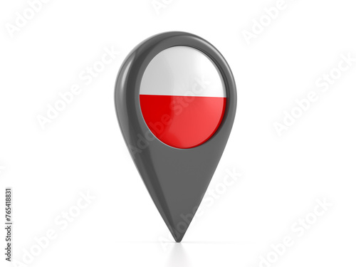 Map marker with Poland flag Free Download Map marker with Poland flag - GFXLoad