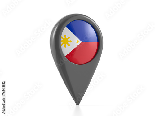 Map marker with Philippines flag Free Download Map marker with Philippines flag - GFXLoad