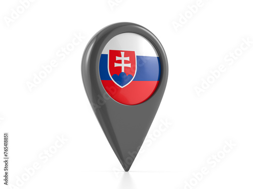 Map marker with Slovakia flag