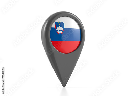 Map marker with Slovenia flag
