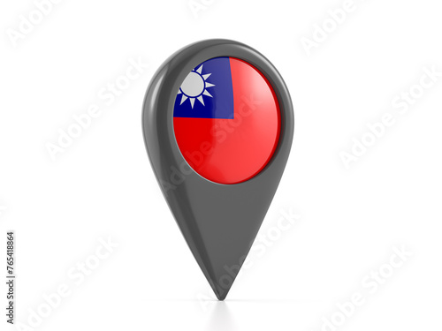 Map marker with Taiwan flag