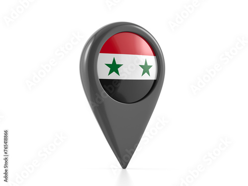 Map marker with Syria flag