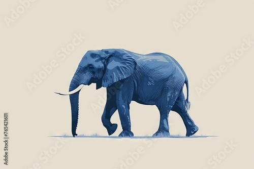 Artistic elephant with intricate textures on body. A beautifully textured elephant walks elegantly in this artistic portrayal  with a world map subtly layered over its body suggesting a global theme