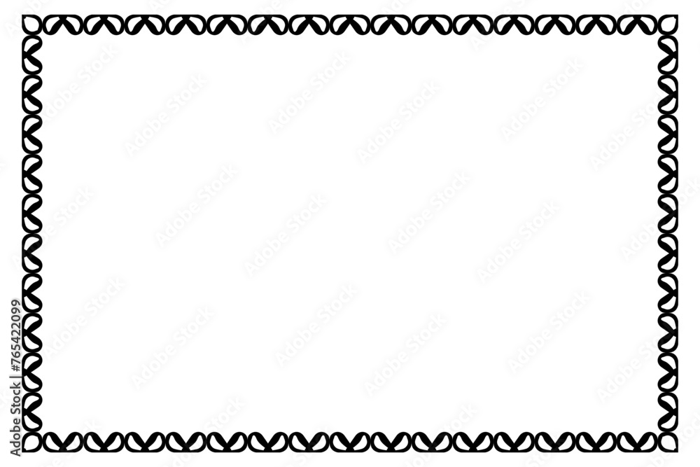 Decorative abstract ornament border design Decorative abstract ornament border design