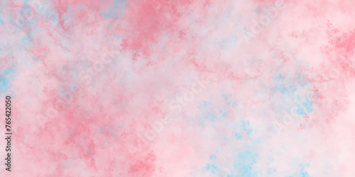 Abstract pink and blue grunge texture painted with watercolor stains. Closeup of pink textured grunge background. beautiful and colorful watercolor used for wallpaper, banners, design, vector frame.