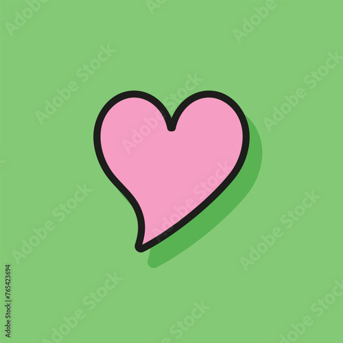 Line icon of bubble heart. Passion, love, affection. Heart concept. Can be used for topics like Valentine Day, feelings, relations