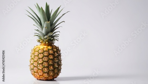 Natural single pineapple tropical fruit