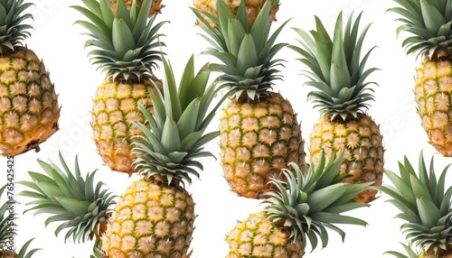 Natural single pineapple tropical fruit