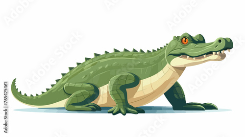 Crocodile vector icon flat vector isolated on white background 