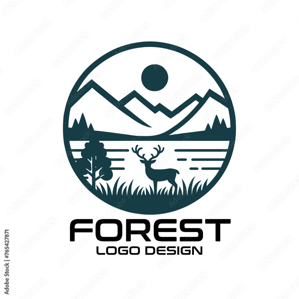 Forest Vector Logo Design