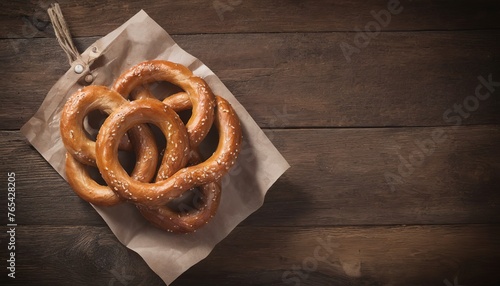 Pretzels in a rustic style