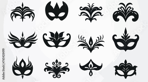 carnival mask icon or logo isolated sign symbol vector