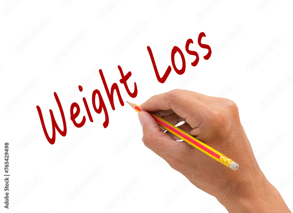 Hand writing Weight Loss word with pencil Hand writing Weight Loss word with pencil