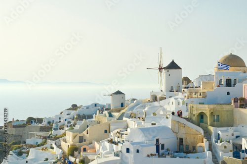 santorini greece oia city in summer holodays season photo