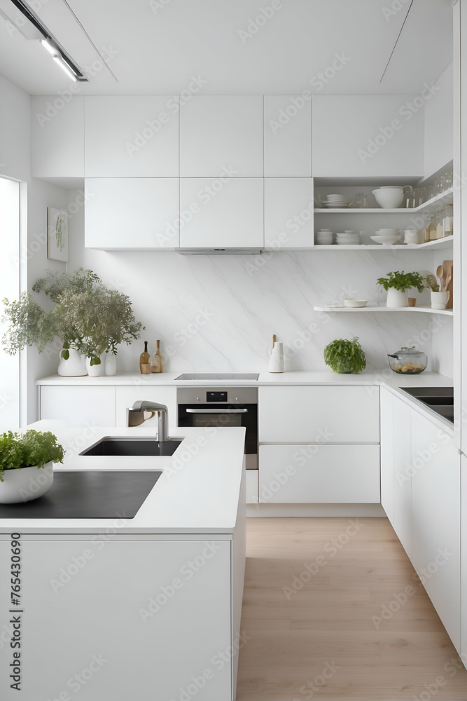 Efficient Minimalist Kitchen Design With White And Neutral Colors
Efficient Minimalist Kitchen Design With White And Neutral Colors