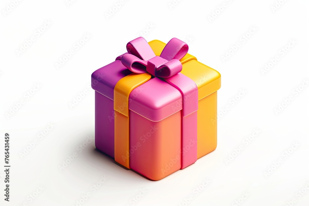 Obraz premium Vector 3D Icon Gift Box 3D Icon Isolated On White