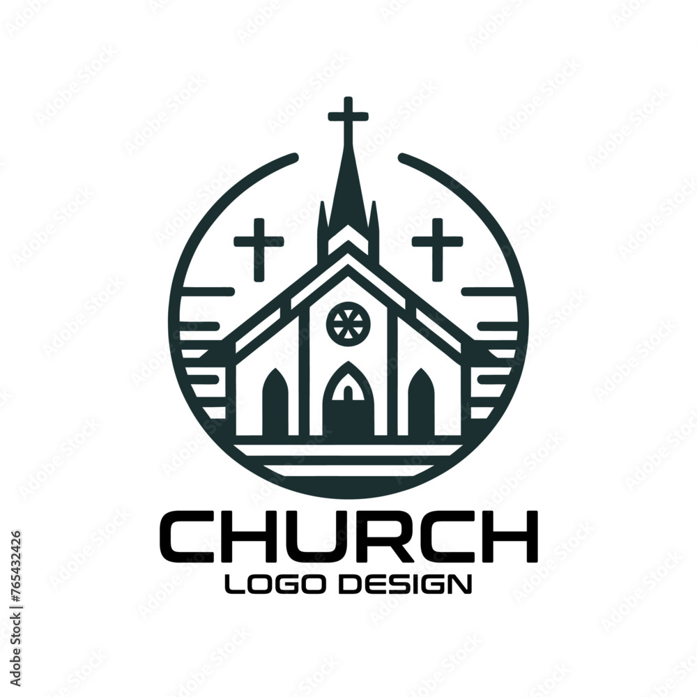 Fototapeta premium Church Vector Logo Design