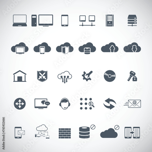 Virtual Private Network vector icons set. 24 VPN editable vector icons for video, mobile apps, Web sites and print projects.	