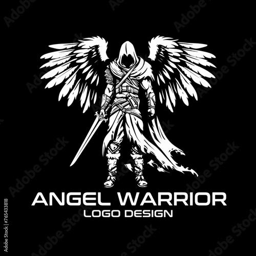 Angel Warrior Vector Logo Design