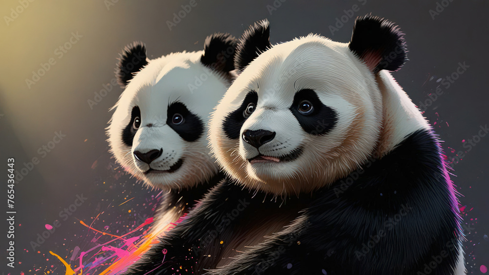 panda 2 face panda 2 face