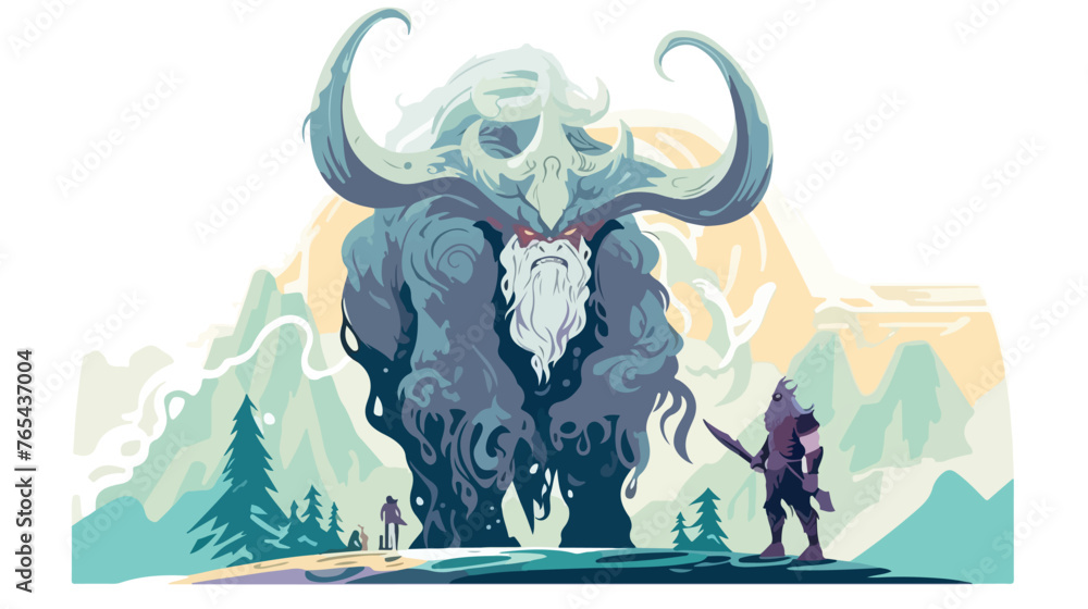 Fantasy giant monster in concept Norse Mythology 