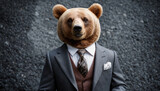 bear formal dress or the bear big of bos or big boss bear or brown teddy bear or teddy bear businessman