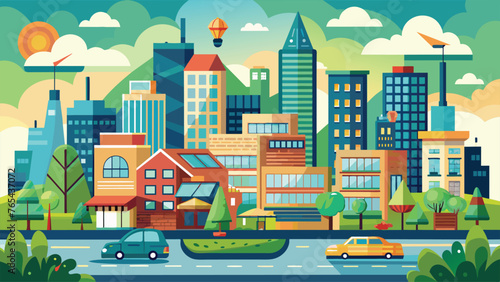 vector art style city environments vector 4.eps