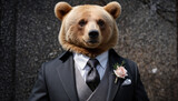 bear formal dress or the bear big of bos or big boss bear or brown teddy bear or teddy bear businessman
