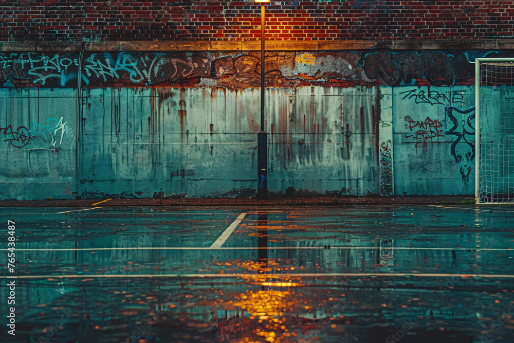 Naklejka premium soccer stadium and football stadium, soccer field and stadium, soccer field background, view of stadium