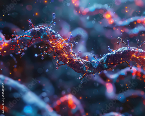CRISPR technology breakthrough in neuroscience, close-up, vibrant details, high contrast lighting, superrealistic
