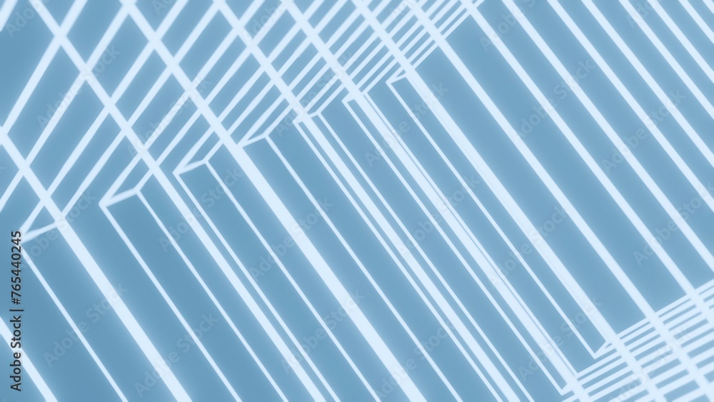 Abstract neon lines. Computer generated 3d render