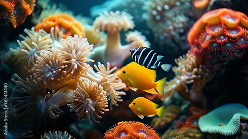 Underwater reef fish in nature multi colored aquatic world, AI Generative. © Miry Haval