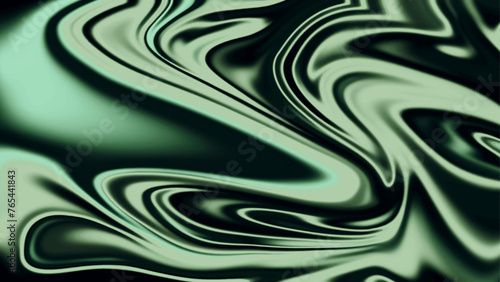 Green abstract background with liquify flow, Luxury green fabric texture background for business card, banner, product display.