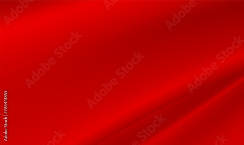 Smooth elegant red silk or satin luxury cloth texture for background with copy space. Red cloth or liquid wave. Soft folds. Curtain. Christmas, New Year, Valentine, anniversary, award, festive. Vector photo