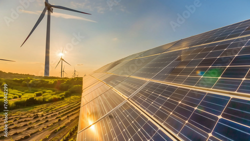 The Interplay of Solar Panels and Wind Turbines