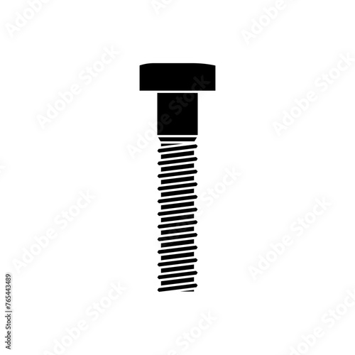 Self-tapping screw icon vector. Screw illustration sign. Bolt symbol or logo.
