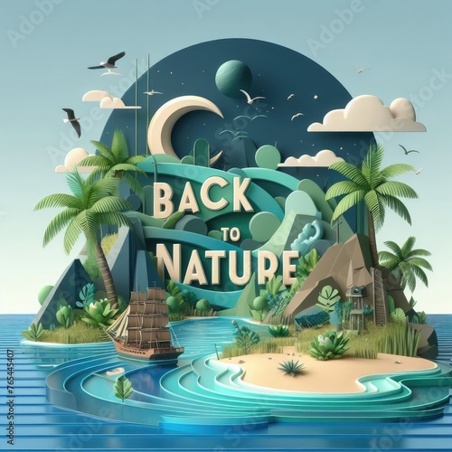 Back to Nature: Stunning 3D Illustration photo