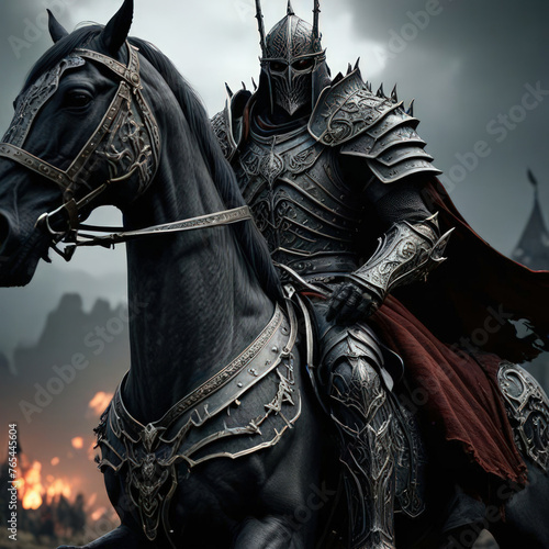 knight with horse, knight on horseback, knight on horse © Rahmat 