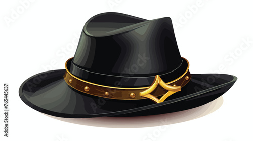 Lokii34 realistic witch hat with black belt and golden buckle