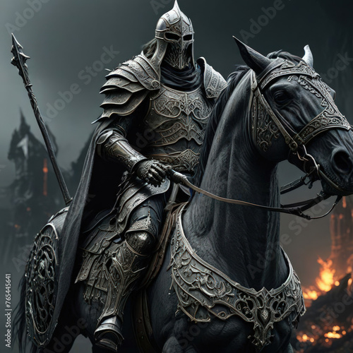knight with horse, knight on horseback, knight on horse