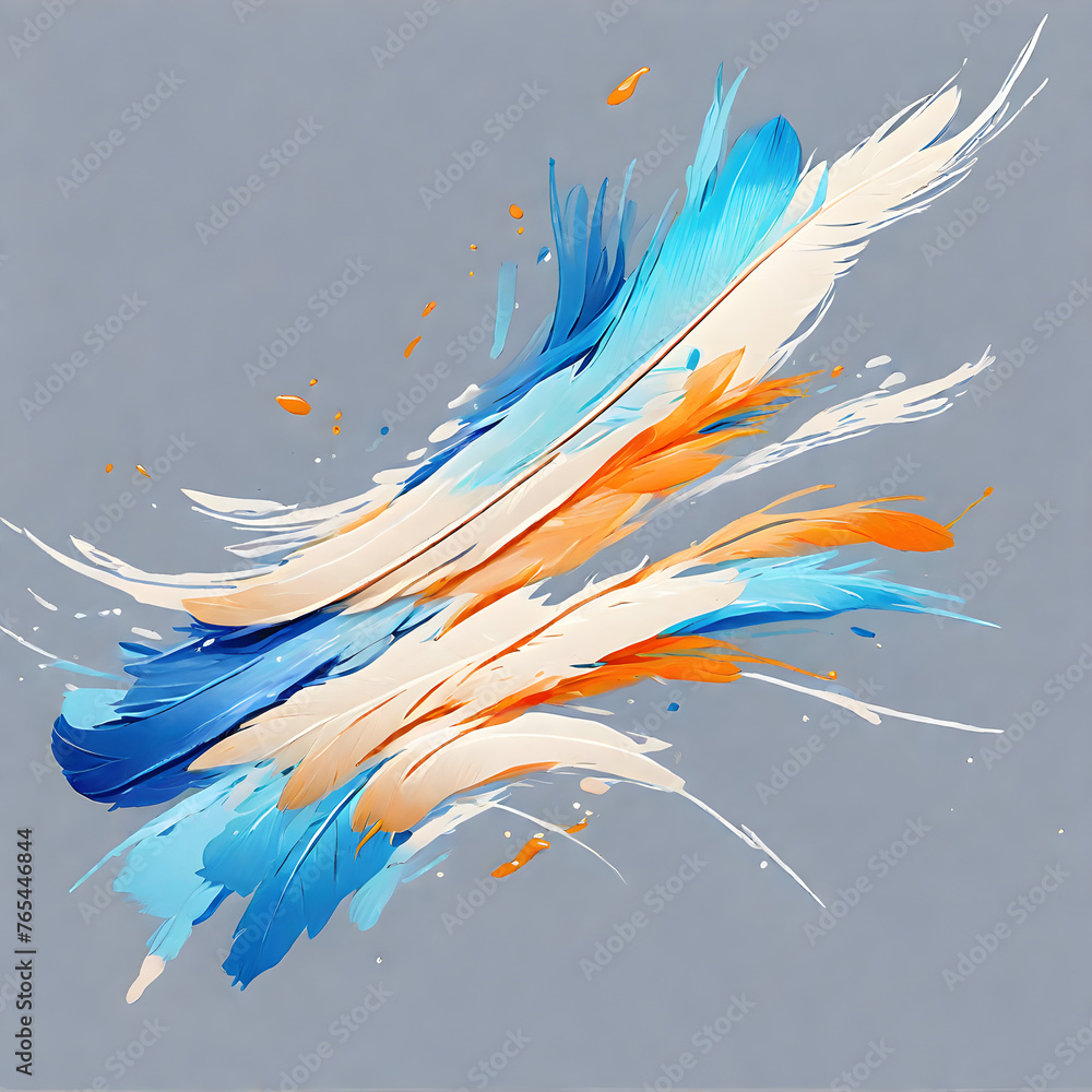 Obraz premium Abstract background with splashes. Isolated paint splashes with gentle scratches.