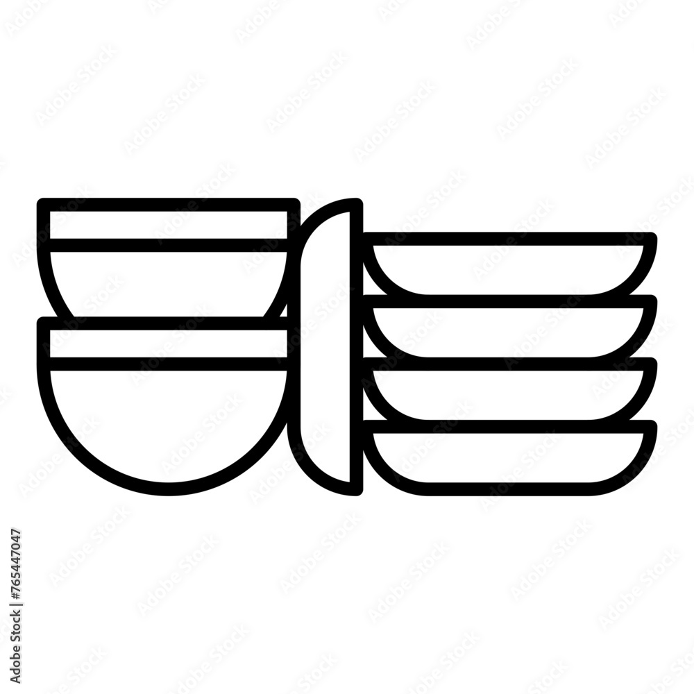 Plates and bowls Icon Plates and bowls Icon