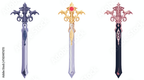 Lokii34 Three magical fantasy swords of the elements 
